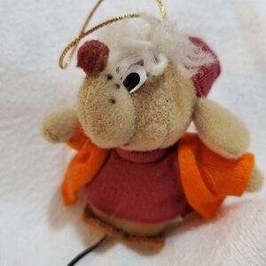 Vintage 1987 Walt Disney Cinderella Jaque Mouse Ornament 3"
